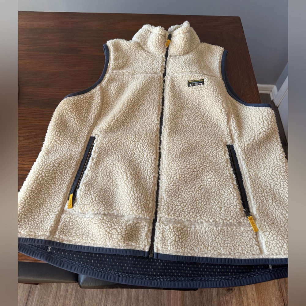 Off-White LL Bean Sherpa Fleece Vest